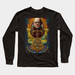 Aleister Crowley The Great Beast of Thelema painted in a Surrealist and Impressionist style Long Sleeve T-Shirt